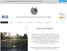 Tablet Screenshot of horseprotectionsocietyofbc.com